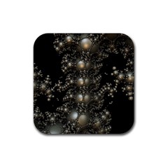 Fractal Math Geometry Backdrop Rubber Coaster (square) 