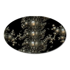 Fractal Math Geometry Backdrop Oval Magnet by Amaryn4rt