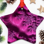 Fractal Artwork Pink Purple Elegant Ornament (Star) Front