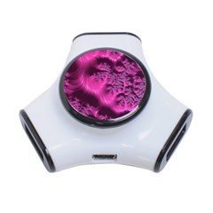 Fractal Artwork Pink Purple Elegant 3-port Usb Hub by Amaryn4rt