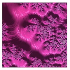 Fractal Artwork Pink Purple Elegant Large Satin Scarf (square) by Amaryn4rt