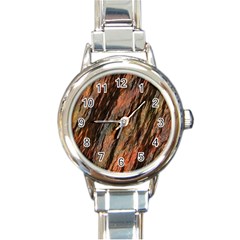 Texture Stone Rock Earth Round Italian Charm Watch by Amaryn4rt