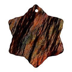 Texture Stone Rock Earth Snowflake Ornament (two Sides) by Amaryn4rt