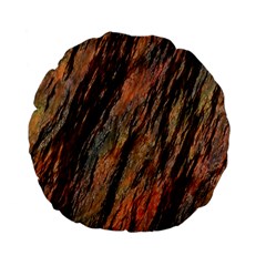 Texture Stone Rock Earth Standard 15  Premium Flano Round Cushions by Amaryn4rt