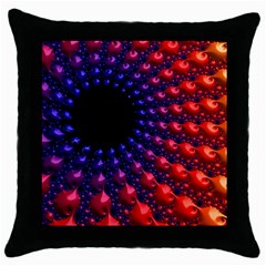 Fractal Mathematics Abstract Throw Pillow Case (black) by Amaryn4rt