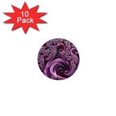 Purple Abstract Art Fractal Art Fractal 1  Mini Magnet (10 Pack)  by Amaryn4rt