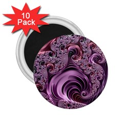 Purple Abstract Art Fractal Art Fractal 2 25  Magnets (10 Pack)  by Amaryn4rt