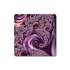 Purple Abstract Art Fractal Art Fractal Square Magnet by Amaryn4rt