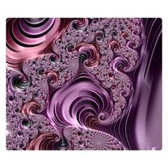 Purple Abstract Art Fractal Art Fractal Double Sided Flano Blanket (small)  by Amaryn4rt