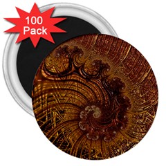 Copper Caramel Swirls Abstract Art 3  Magnets (100 Pack) by Amaryn4rt