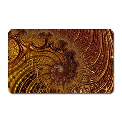 Copper Caramel Swirls Abstract Art Magnet (rectangular) by Amaryn4rt