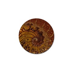 Copper Caramel Swirls Abstract Art Golf Ball Marker (4 Pack) by Amaryn4rt