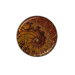 Copper Caramel Swirls Abstract Art Hat Clip Ball Marker (4 Pack) by Amaryn4rt