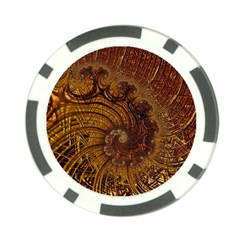 Copper Caramel Swirls Abstract Art Poker Chip Card Guard (10 Pack) by Amaryn4rt