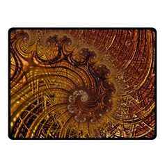 Copper Caramel Swirls Abstract Art Fleece Blanket (small) by Amaryn4rt