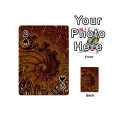 Copper Caramel Swirls Abstract Art Playing Cards 54 (mini)  by Amaryn4rt