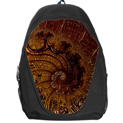 Copper Caramel Swirls Abstract Art Backpack Bag by Amaryn4rt