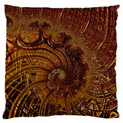 Copper Caramel Swirls Abstract Art Standard Flano Cushion Case (two Sides) by Amaryn4rt