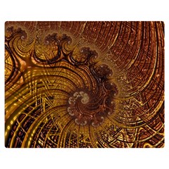 Copper Caramel Swirls Abstract Art Double Sided Flano Blanket (medium)  by Amaryn4rt