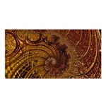 Copper Caramel Swirls Abstract Art Satin Shawl Front