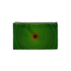 Green Fractal Simple Wire String Cosmetic Bag (small)  by Amaryn4rt