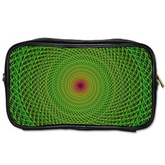 Green Fractal Simple Wire String Toiletries Bags by Amaryn4rt