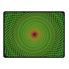 Green Fractal Simple Wire String Fleece Blanket (small) by Amaryn4rt