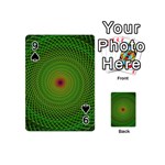 Green Fractal Simple Wire String Playing Cards 54 (Mini)  Front - Spade9