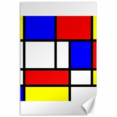 Mondrian Red Blue Yellow Canvas 20  X 30   by Amaryn4rt