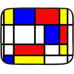 Mondrian Red Blue Yellow Fleece Blanket (mini) by Amaryn4rt