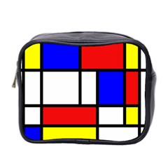 Mondrian Red Blue Yellow Mini Toiletries Bag 2-side by Amaryn4rt