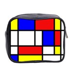 Mondrian Red Blue Yellow Mini Toiletries Bag 2-Side Back