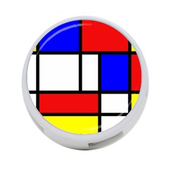 Mondrian Red Blue Yellow 4-port Usb Hub (one Side) by Amaryn4rt