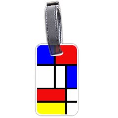 Mondrian Red Blue Yellow Luggage Tags (one Side)  by Amaryn4rt