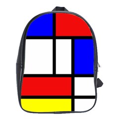 Mondrian Red Blue Yellow School Bags (xl)  by Amaryn4rt