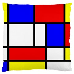 Mondrian Red Blue Yellow Standard Flano Cushion Case (two Sides) by Amaryn4rt