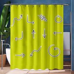 Arrow Line Sign Circle Flat Curve Shower Curtain 60  X 72  (medium)  by Amaryn4rt