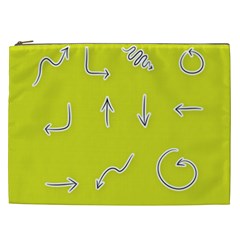 Arrow Line Sign Circle Flat Curve Cosmetic Bag (xxl)  by Amaryn4rt