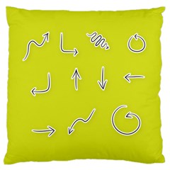 Arrow Line Sign Circle Flat Curve Large Flano Cushion Case (two Sides) by Amaryn4rt