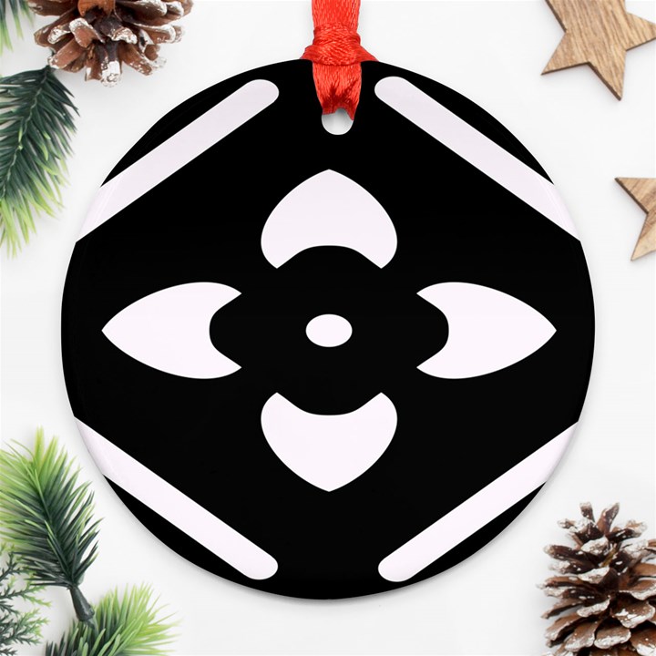 Pattern Background Round Ornament (Two Sides)