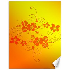 Flowers Floral Design Flora Yellow Canvas 12  X 16   by Amaryn4rt