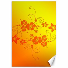 Flowers Floral Design Flora Yellow Canvas 20  X 30   by Amaryn4rt