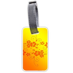 Flowers Floral Design Flora Yellow Luggage Tags (one Side)  by Amaryn4rt