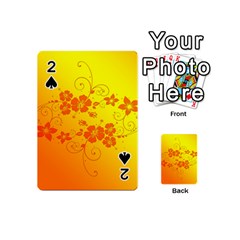 Flowers Floral Design Flora Yellow Playing Cards 54 (mini)  by Amaryn4rt