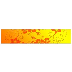 Flowers Floral Design Flora Yellow Flano Scarf (small)