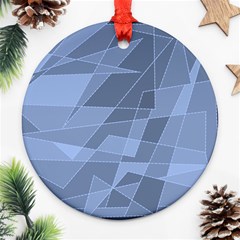 Lines Shapes Pattern Web Creative Ornament (round) by Amaryn4rt