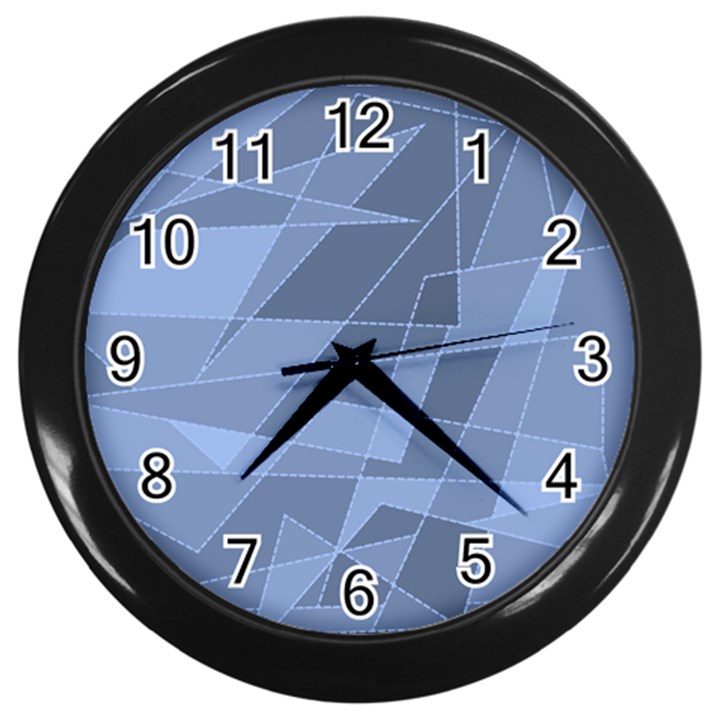 Lines Shapes Pattern Web Creative Wall Clocks (Black)