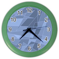 Lines Shapes Pattern Web Creative Color Wall Clocks by Amaryn4rt