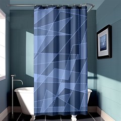 Lines Shapes Pattern Web Creative Shower Curtain 36  X 72  (stall)  by Amaryn4rt