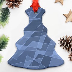 Lines Shapes Pattern Web Creative Christmas Tree Ornament (two Sides) by Amaryn4rt